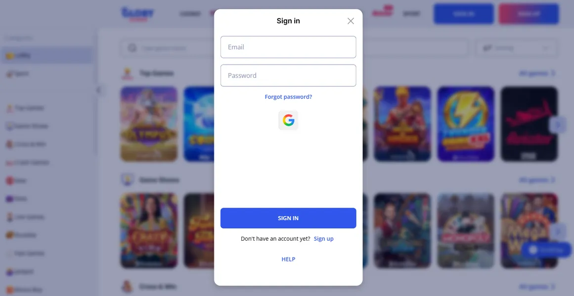 Creating and Logging into a Glory Casino Account